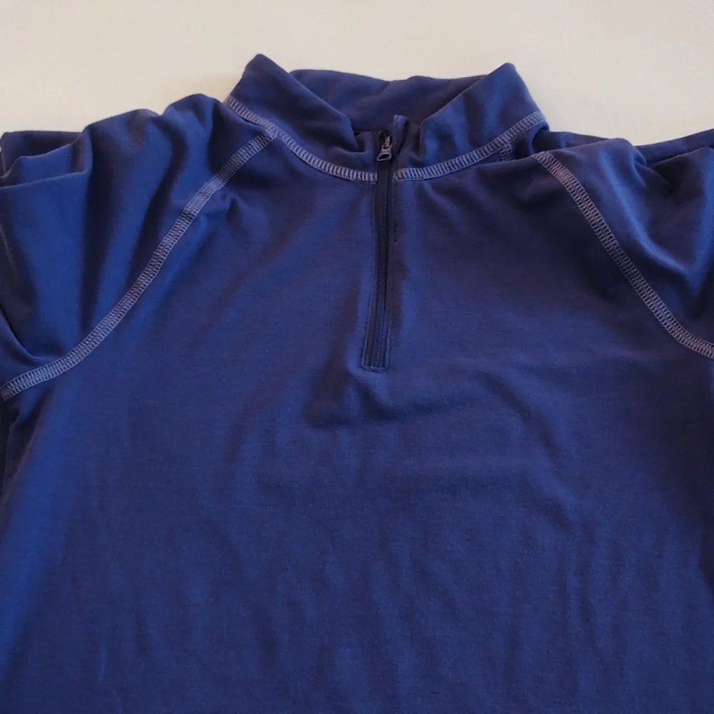 REI Kids Quarter Zip Shirt Size L 14-16 Base Layer Purple Activewear Fall Winter